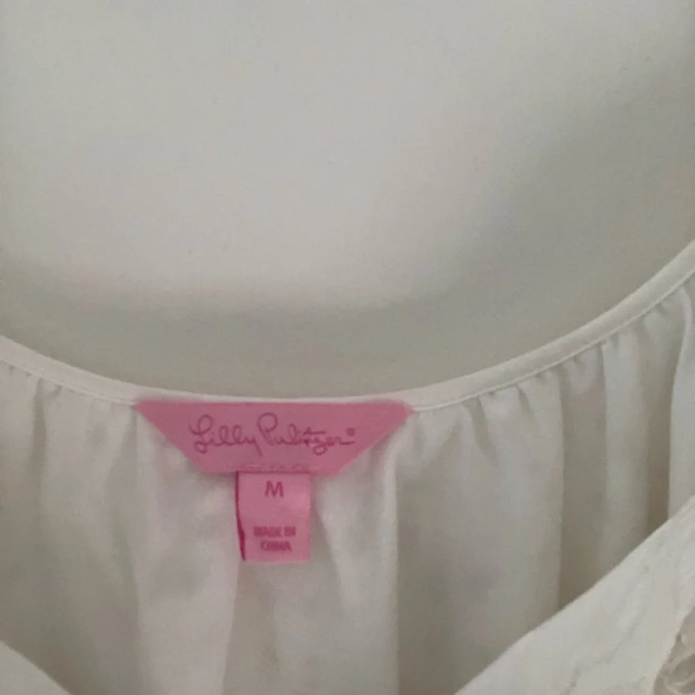 Lilly Pulitzer Alanna Dress in Marine Tropic Lace Resort White Size Medium - Picture 4 of 16
